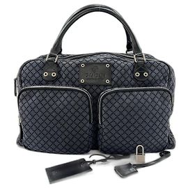 Borsa Gucci Canvas Crest blu navy