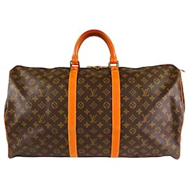 Louis Vuitton Marrone Monogram Keepall 55
