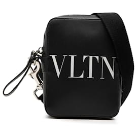 Borsa a tracolla Valentino Black Small Leather VLTN