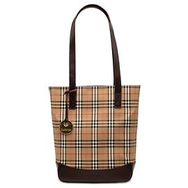 Tote in tela Burberry Beige Haymarket Check