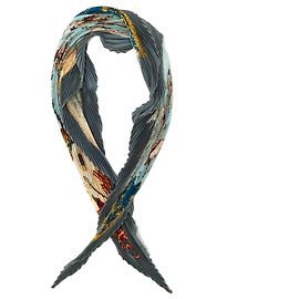 Pañuelo de seda plisado Hermès Blue Real Escuela Andaluza del Arte Ecuestre
