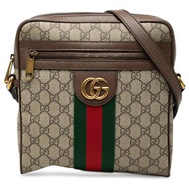 Gucci Beige Small GG Supreme Web Ophidia Messenger Bag