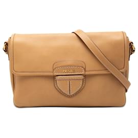 Prada Borsa a tracolla City Calf marrone con patina