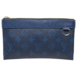Louis Vuitton Pochette Discovery PM Blue Monogram Taigarama