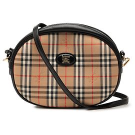 Borsa a tracolla Burberry in tela beige Haymarket Check