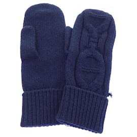 Guanti in cashmere blu navy Hermès