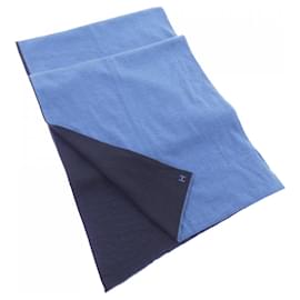 Sciarpa in seta e cashmere blu Hermes - Hermès