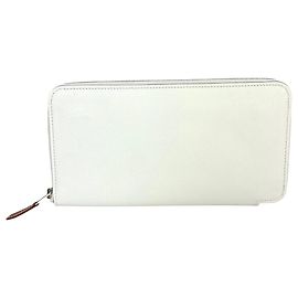 Hermès Portafoglio lungo Hermes Evercolor Silk'In Classique Bianco