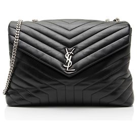 Borsa a tracolla Saint Laurent Matelasse Calfskin Monogram LouLou Chain Large