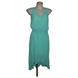 Patrizia Pepe Plissee Midikleid - Aquagrün