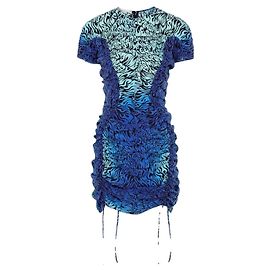 Stella Mc Cartney Stella McCartney Vestido Corto Estampado Animal Azul