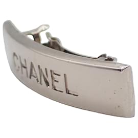 Pasador para el pelo Chanel Logo de metal ancho