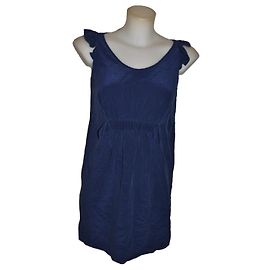 Stella Mc Cartney Stella McCartney Kleid aus Seide in Navyblau