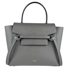 Borsa a mano e borsa a tracolla in pelle grigia Celine - Céline