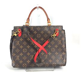 Borsa Louis Vuitton Monogram Marignan in rosso Coquelicot