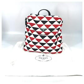 Rucksack Prada Triangle Plate Signo Print