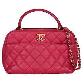 CHANEL Matelasse Coco Mark 2way Bowling Bag No. 23