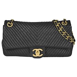 Borsa a Spalla Chanel Chevron V Stitch Coco Mark W Chain