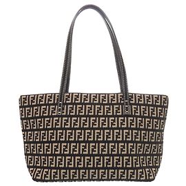 Borsa a mano Fendi in tela nera