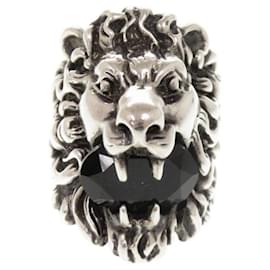 Gucci Lion Head Silver Band Ring Ring