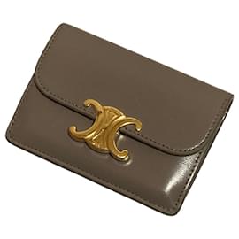 Celine Triomphe Flap Kartenetui und kompaktes Portemonnaie - Céline