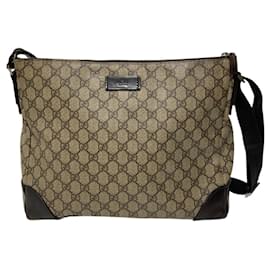 Gucci GG Supreme Schultertasche in Braun