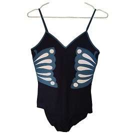 Autre Marque Maiô uma peça Morgan Lane preto com estampa de borboleta