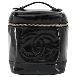 Chanel Vintage Timeless Beauty Case Patent Tall