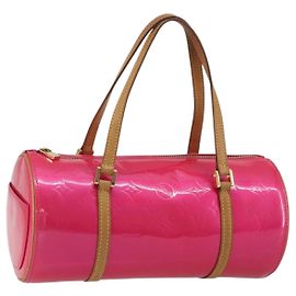 LOUIS VUITTON Monogram Vernis Bedford Bag Fuchsia Pink M91255 LV Auth 190057A