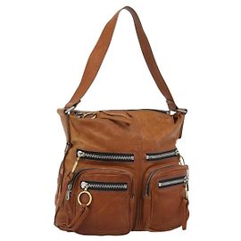Chloé Borsa a Spalla Chloe Betty in Pelle Marrone Oro Argento Auth fm5404A