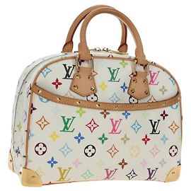 LOUIS VUITTON Borsa Monogram Multicolor Trouville Bianca M92663 Auth BA13774V
