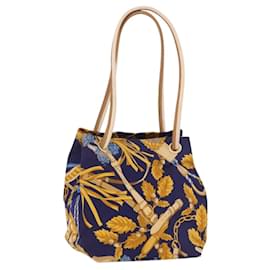 Borsa a tracolla LOEWE Canvas Blue Gold Auth bs35981A - Loewe