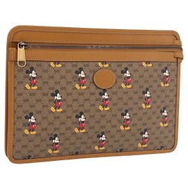 Borsa GUCCI Disney Collaboration Micro GG Supreme PVC Beige 602552 Auth ep15084M
