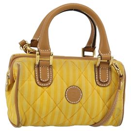 Borsa FENDI in tela 2way Oro Giallo Autentica 190664A