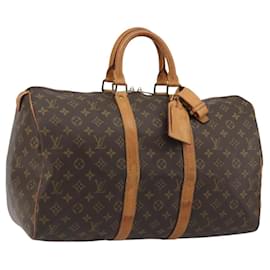 LOUIS VUITTON Monogram Keepall 45 Boston Bag M41428 LV Auth 187867A