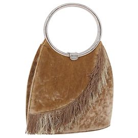 Borsa Christian Dior Velluto Marrone Argento Autentica 191459A