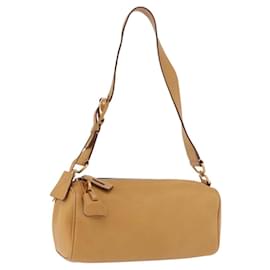 Borsa a Spalla in Pelle Beige Oro PRADA Auth gh2210A