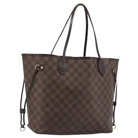 LOUIS VUITTON Damier Ebene Neverfull MM Tote Bag N51105 LV Auth am12029
