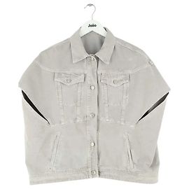 Dries Van Noten Giacca di jeans grigia senza maniche