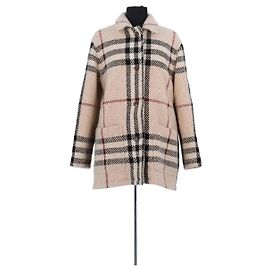 Abrigo Burberry beige de viscosa