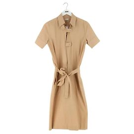 Vestido Valentino de algodão camel