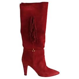 Botas altas de ante rojo Jerome Dreyfuss