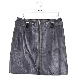 The Kooples Minirock aus Leder grün