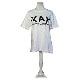 Comme Des Garcons Camiseta Vintage Comme des Garçons Logo Print Blanca M