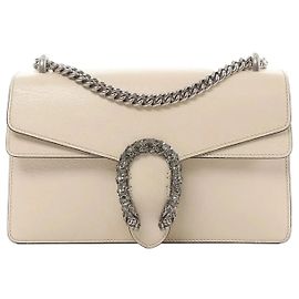 Piccola borsa a tracolla in pelle Dionysus di Gucci, beige