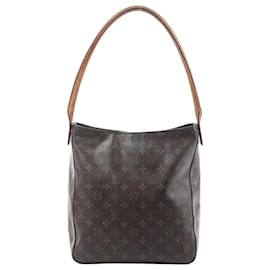Borsa a tracolla Louis Vuitton Looping GM in tela Monogram marrone M51145