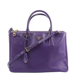 Borsa a mano 2Way in pelle Saffiano Lux Galleria di Prada, colore viola