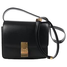 CELINE Classic Box kleine Leder-Crossbody-Bag in Schwarz - Céline