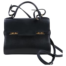 Bolso bandolera 2Way de piel Delvaux Tempête PM Negro