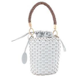 Autre Marque Eleventy Handtasche aus Leder mit Tragegriff Blau